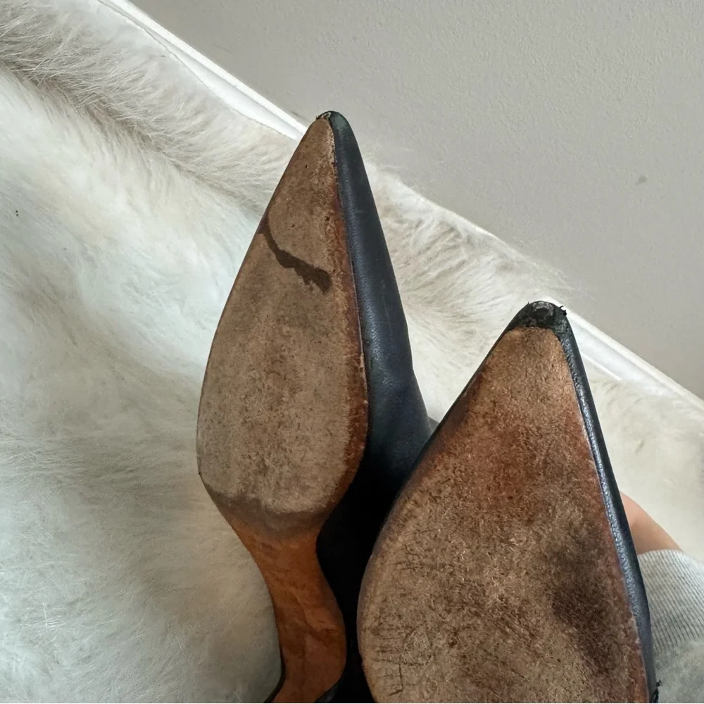 Vince Billy Pointed Toe Leather Ankle Boots 9